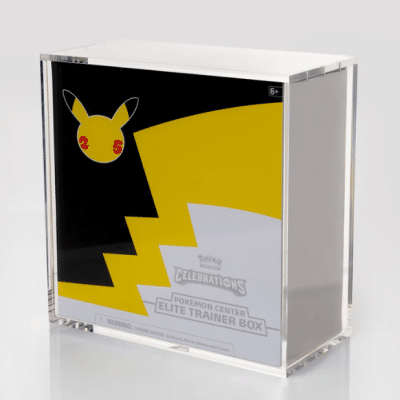 Pokemon-Center Elite Trainer Box 25th Anniversary Celebrations -Acrylic-Display-Case-Kingdom
