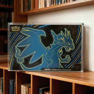 Pokemon-Mega Charizard X Ex Ultra Premium Collection-UPC-Acrylic-Display-Case-Kingdom